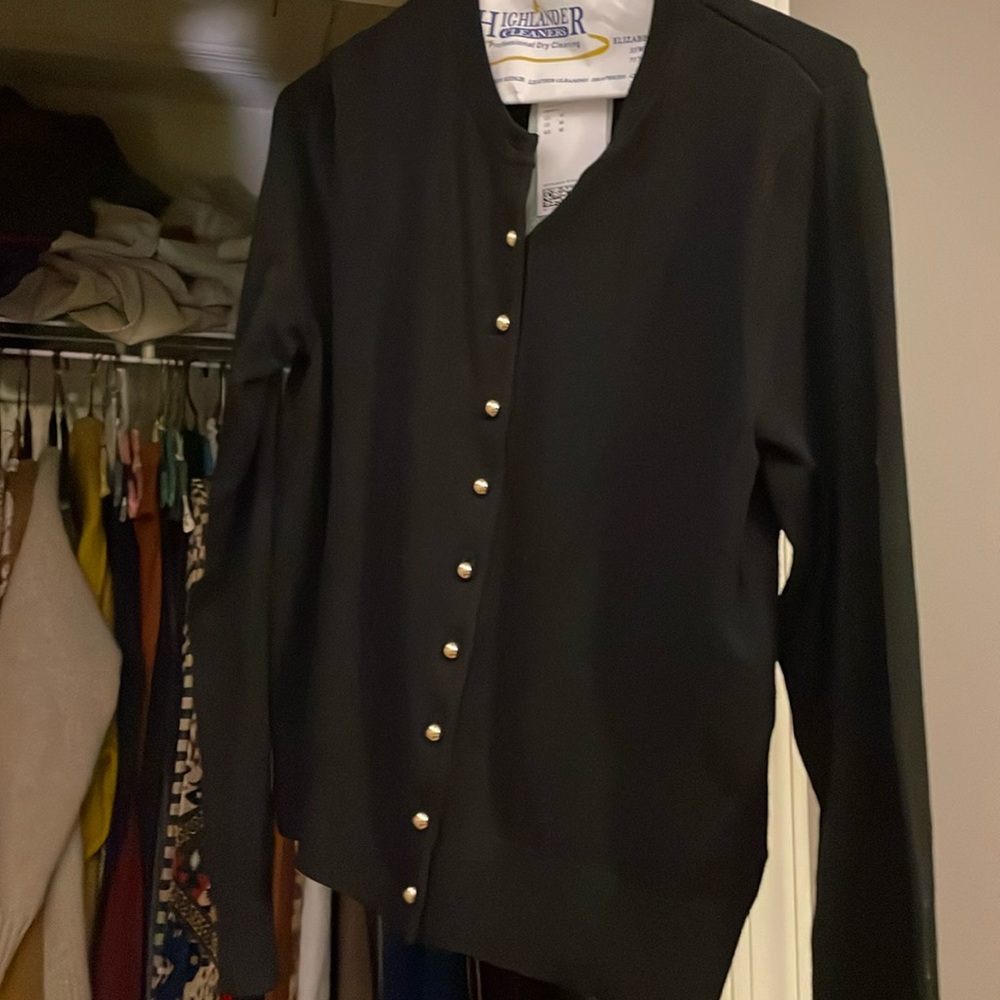 H&M Black Cardi with Gold Buttons